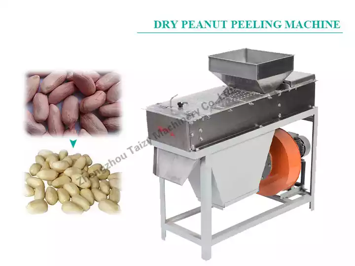 Dry peanut peeling machine for roasted groundnut skin removal