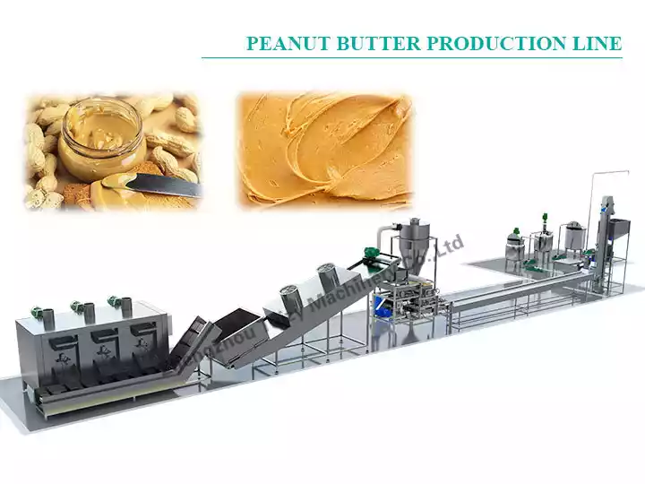 50kg/h-500kg/h semi-automatic peanut butter processing line