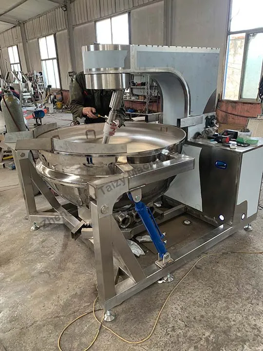 Introduced 500L Electric Cooking Kettle For Mexican Food Processing Plant 2 Cooking pot for hot melting