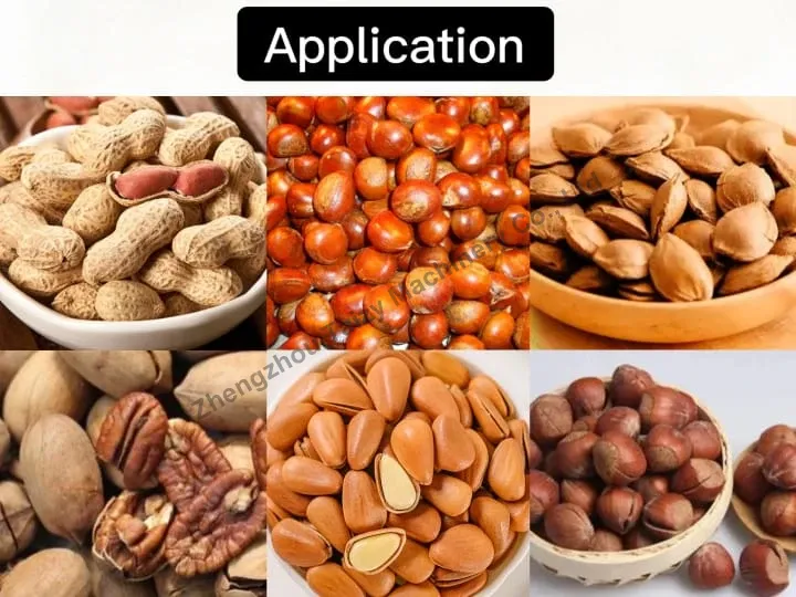 application almond hulling machine