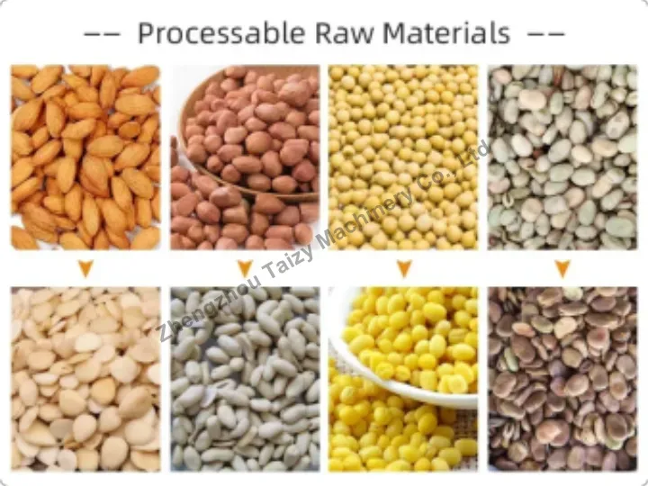 application of almond skin remover