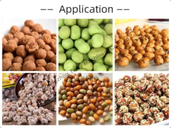 Maombi ya mashine ya kufunika karanga za burger