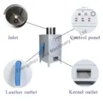 structure of cashew nut peeling machine
