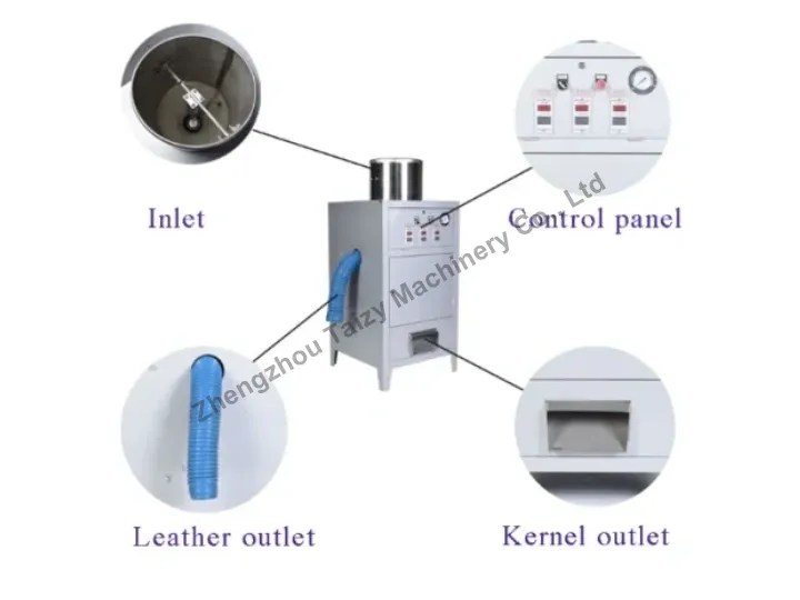 Cashew Peeling Machine 7 Structure of cashew nut peeling machine