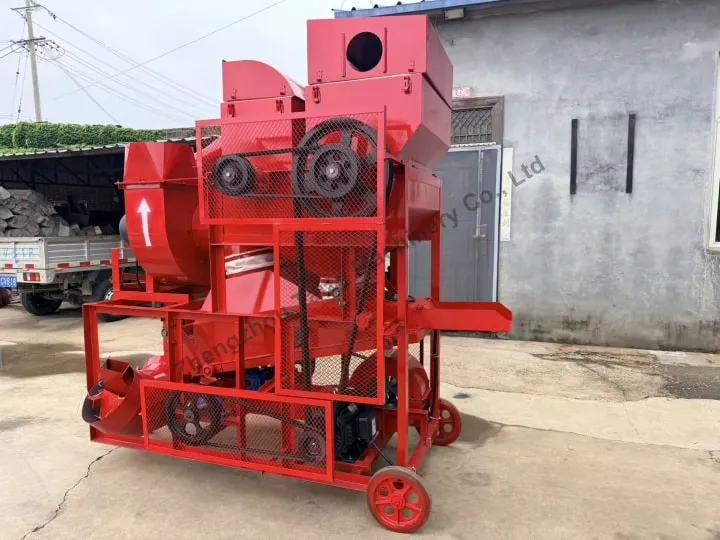 Peanut shelling and stone removing machine