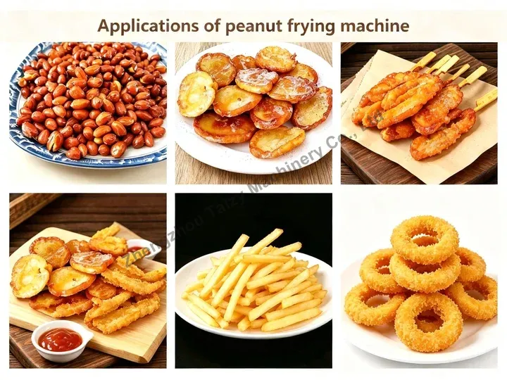 Tipping Bucket Peanut Frying Machine 3 Application of peanut fryer machine