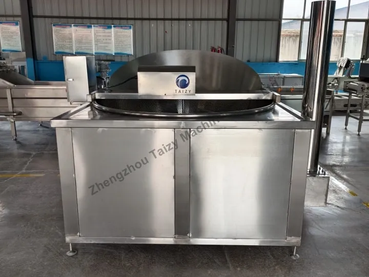 Tipping Bucket Peanut Frying Machine 6 Round peanut fryer machine