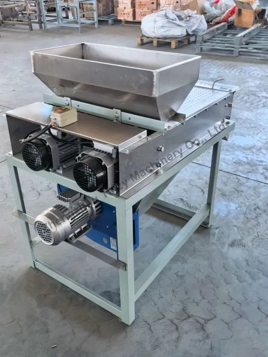 Tanzania Customer Purchased A 400 Kg/H Roasted Peanut Peeling Machine 2 Dry peanut skin remover machine